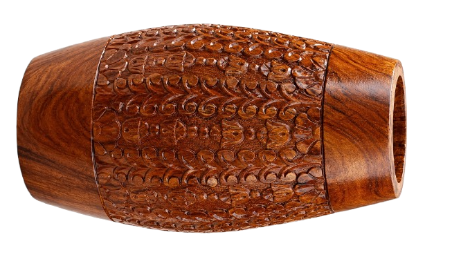 Red Sheesham Naksheen Wood Dholak Frame